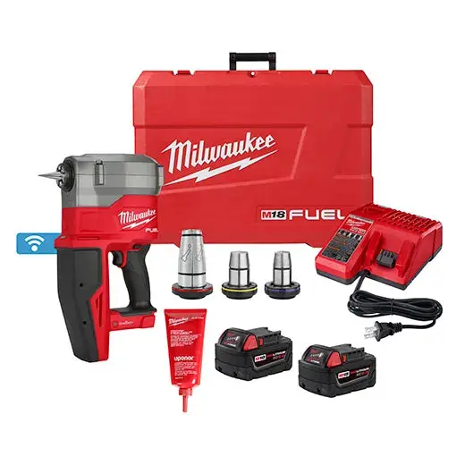 Milwaukee M18 FUEL 2″ ProPEX Expander Kit with ONE-KEY – Includes 1-1/4″ & 2″ Heads (2932-22XC)