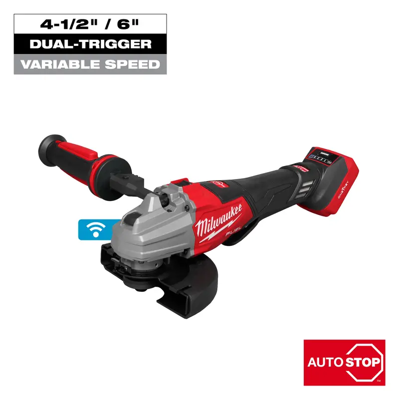 Milwaukee M18 FUEL™ 4.5–6″ Dual-Trigger Braking Angle Grinder – Paddle Switch with ONE-KEY™ Technology (3676-20)