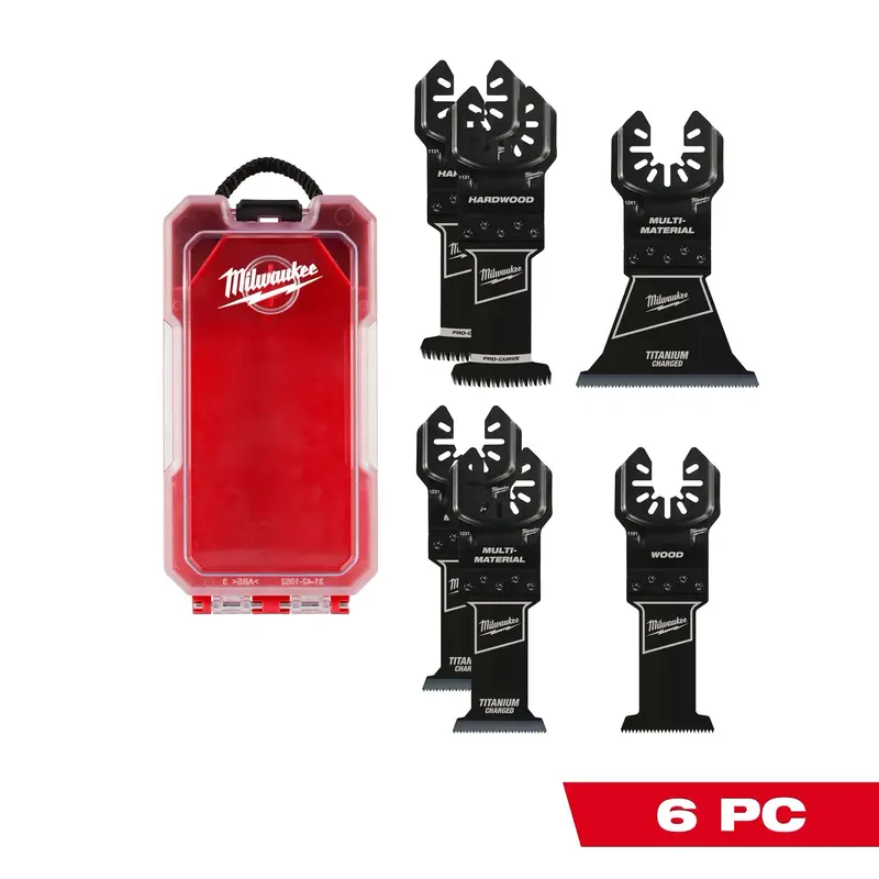 Milwaukee OPEN-LOK Multi-Tool Blade Variety Pack – 6-Piece Assortment (49-10-9112)