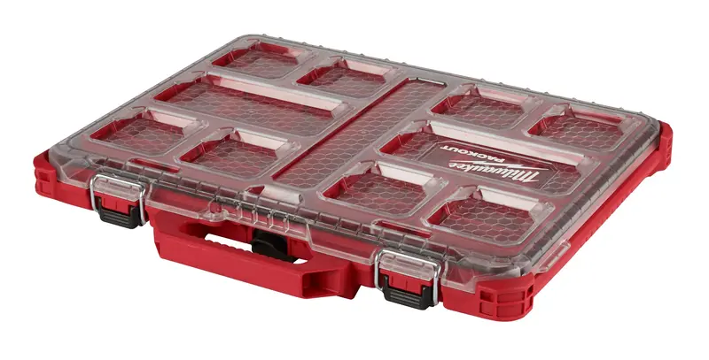 Milwaukee PACKOUT Low-Profile 10-Compartment Small Parts Tool Organizer (Model 48-22-8431)