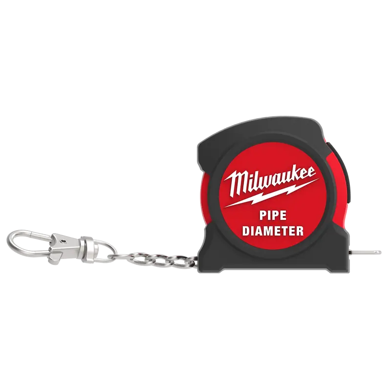 Milwaukee Pipe-Diameter Measuring Tape – Flexible, Marked Tape for Accurate Round-Object Circumference & Diameter Readings, 48-22-1006