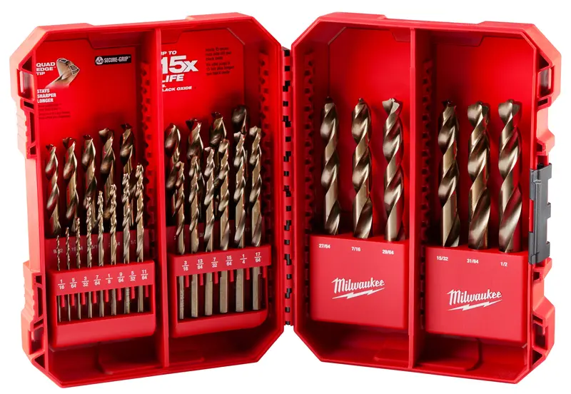 Milwaukee RED HELIX Cobalt Drill Bit Set – 29-Piece Professional Grade (48-89-2332)