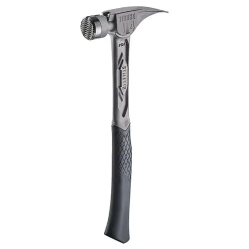Milwaukee STILETTO® TIBONE™ 14 oz Milled Titanium Framing Hammer – Enhanced Grip, Model TIB14RMC
