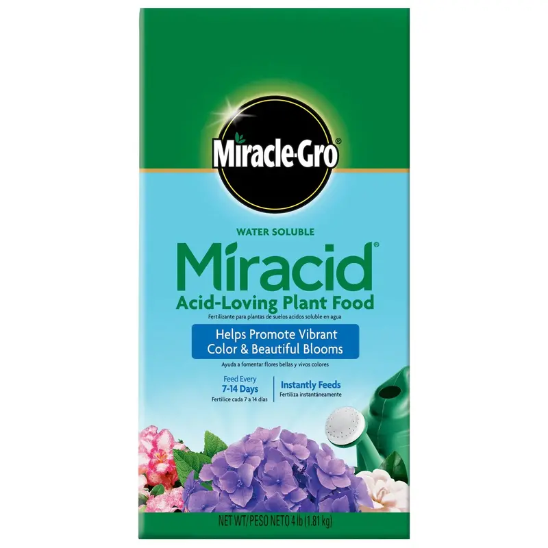Miracle-Gro Miracid Acid-Loving Plant Food – 4 LB Water-Soluble Fertilizer for Rhododendrons, Azaleas & More