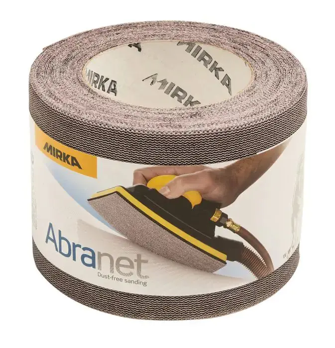Mirka Abranet Mesh Grip Roll – 4.5″ x 11 Yards, Compact Sanding Roll for Detail Work