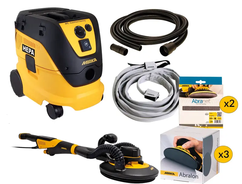 Mirka LEROS-S Solid Surface Sanding Kit – Optimized for Countertops and Non-Porous Materials, Model MCA-LEROSS-SS