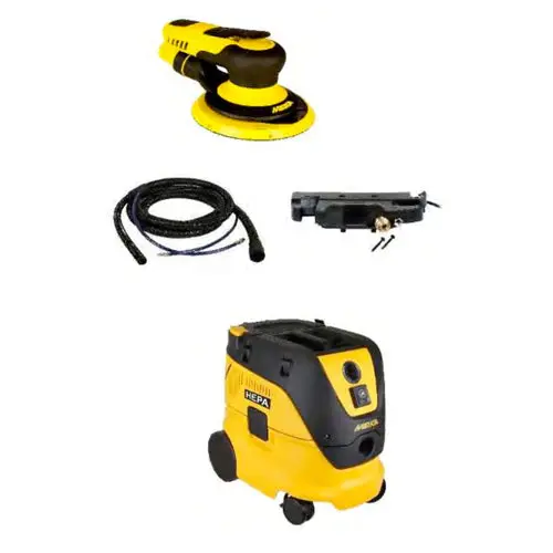 Mirka PROS 6″ Pneumatic Orbital Sander & Dust Extraction Kit, 2.5 mm Orbit (MCA-PROSKIT-625)