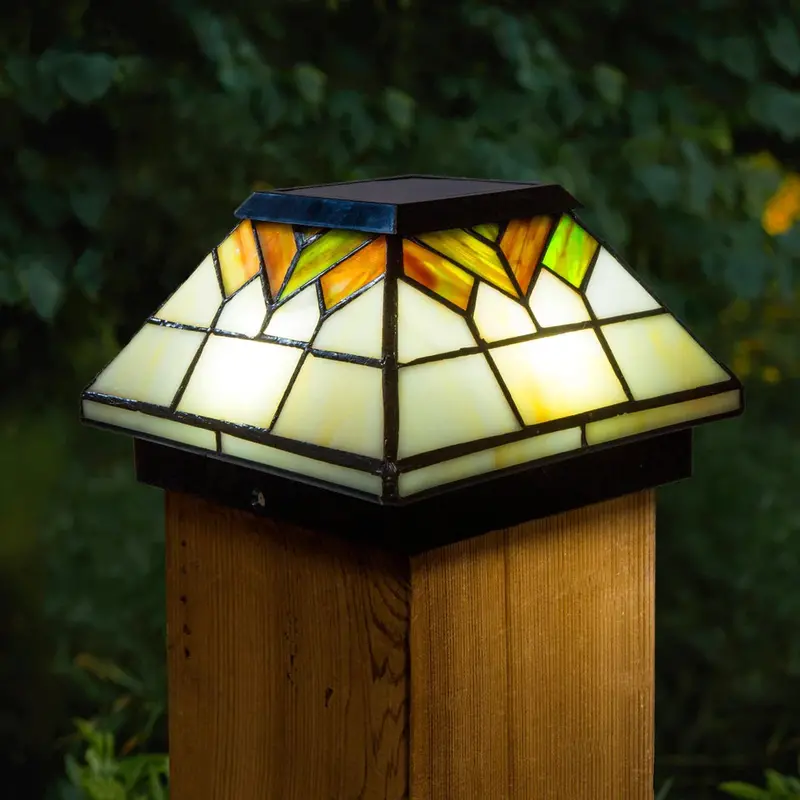 Multi-Size Stained Glass Solar Post Cap – Classy Caps Wellington WG322 (3.5″–5″)