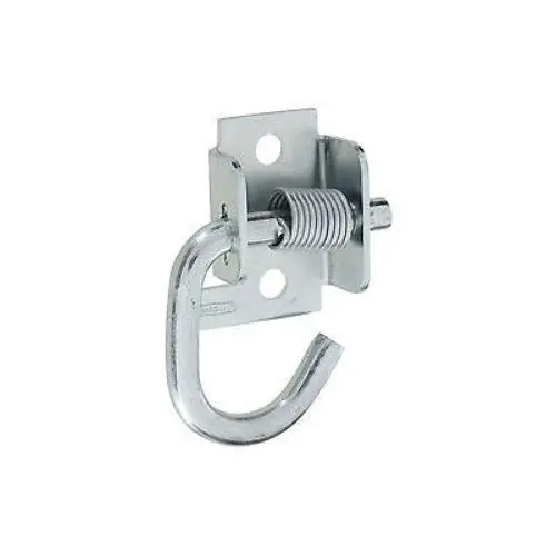 National Mfg N237-040 Zinc-Plated Spring-Loaded Rope Tarp Hooks – Pack of 10