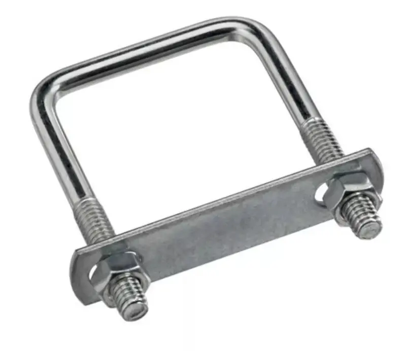 National U-Bolt with Mounting Plate – #533 Square Design, 5/16″ × 2″ × 3″ (N222-356)