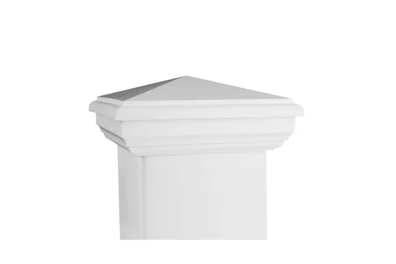 New England-Style PVC Fence Post Cap for 4″ x 4″ Posts – NE844