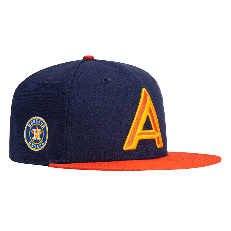 New Era 59Fifty Asheville Blues Light Navy & Orange Cap Featuring Negro Leagues Heritage Patch