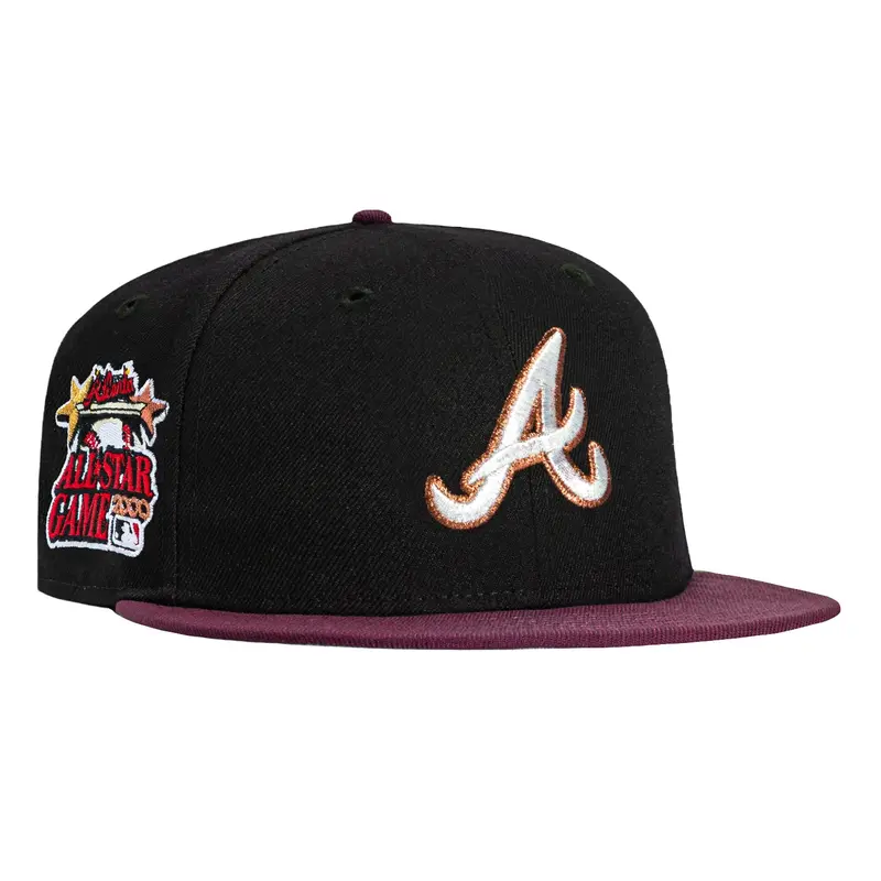 New Era 59Fifty Atlanta Braves 2000 All-Star Game Collector’s Hat – Black, Maroon & Metallic Copper