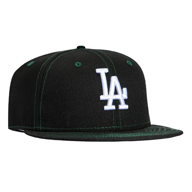New Era 59Fifty Black 8-Ball Dodgers Cap with Contrast Stitch Detailing