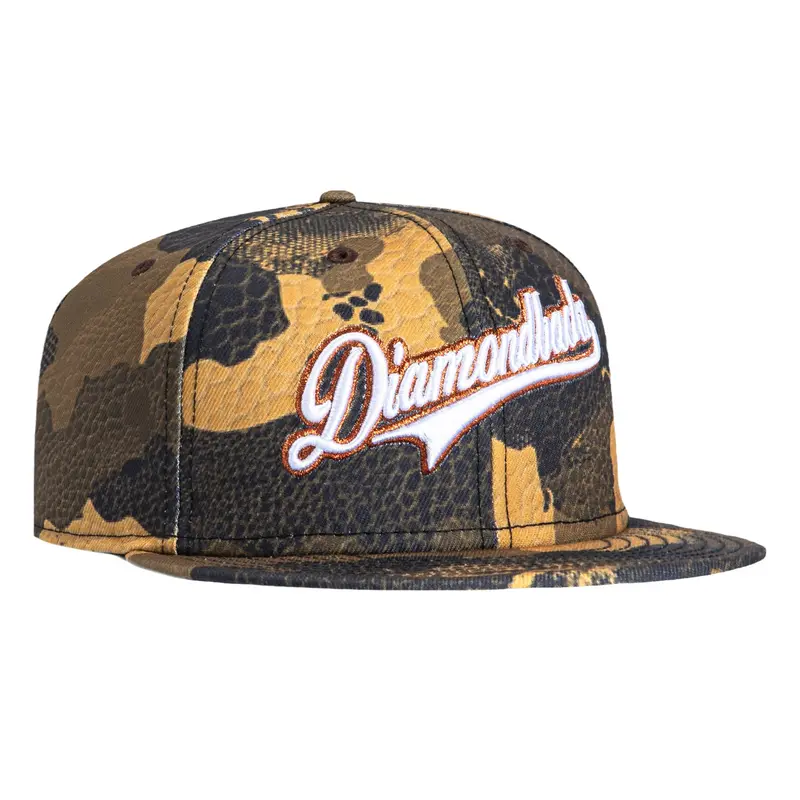 New Era 59Fifty Brown Camo Skin Arizona Diamondbacks Script Cap