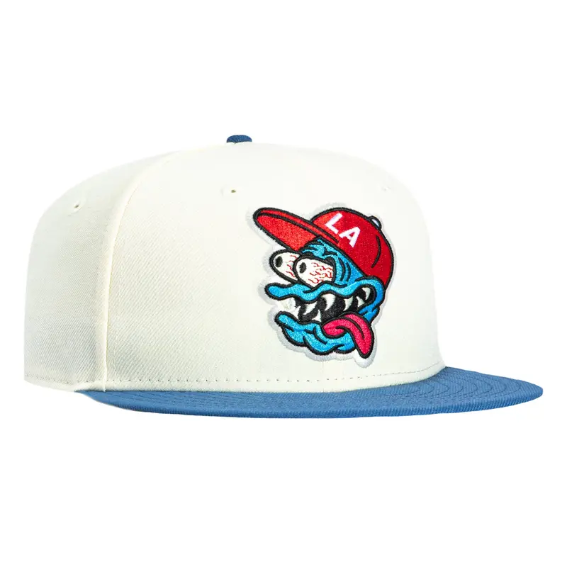 New Era 59Fifty Chamuco Studios LA Fink Cap – Crisp White & Deep Indigo