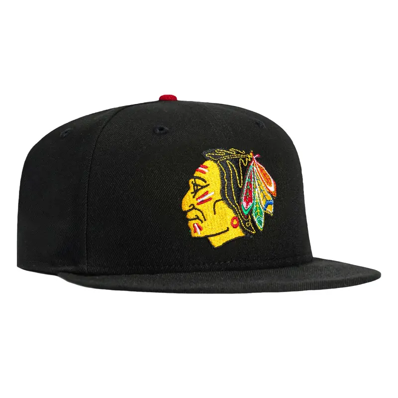 New Era 59Fifty Chicago Blackhawks 1957 Green UV Hat – Sharp Black Version