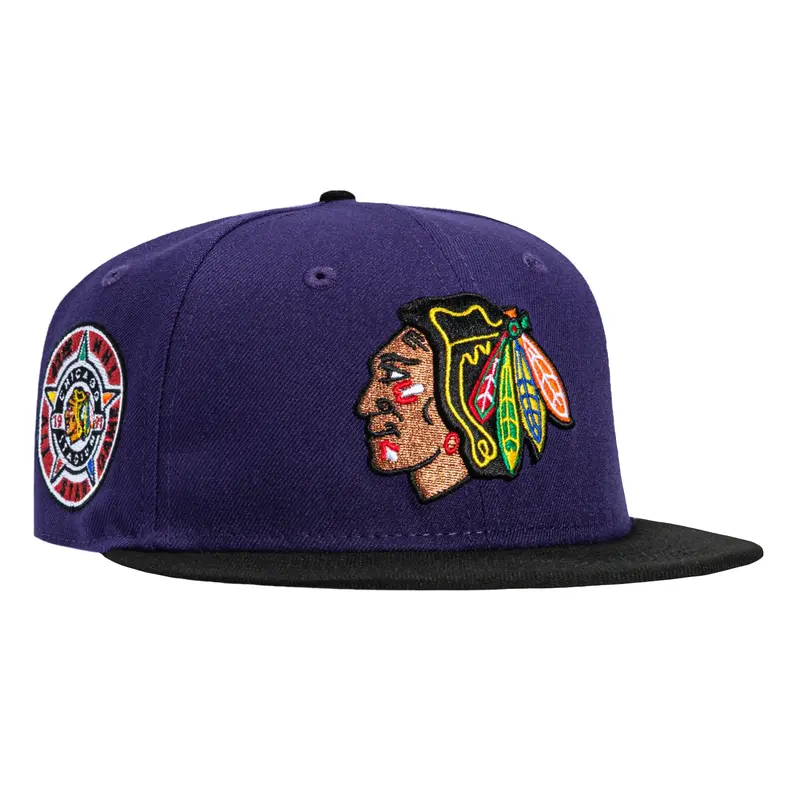 New Era 59Fifty Chicago Blackhawks 1991 All-Star Game Retro Cap – Purple & Black