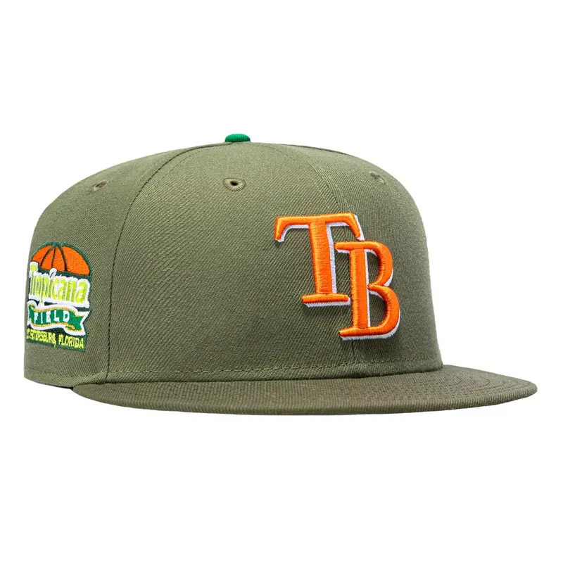 New Era 59Fifty Citrus Tampa Bay Rays Tropicana Field Patch Hat – Olive