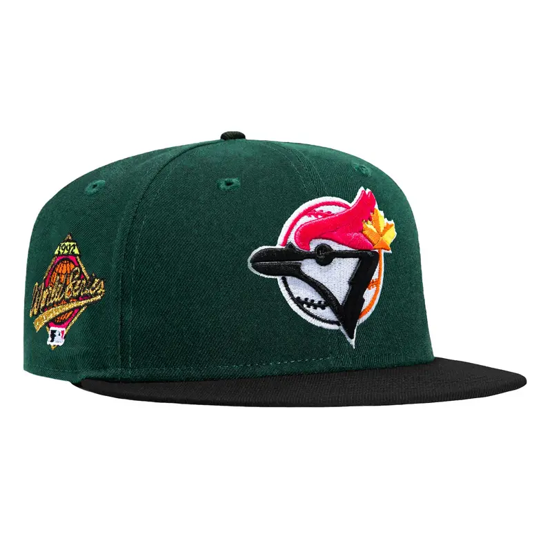 New Era 59Fifty Citrus Toronto Blue Jays 1992 World Series Patch Hat – Green & Black