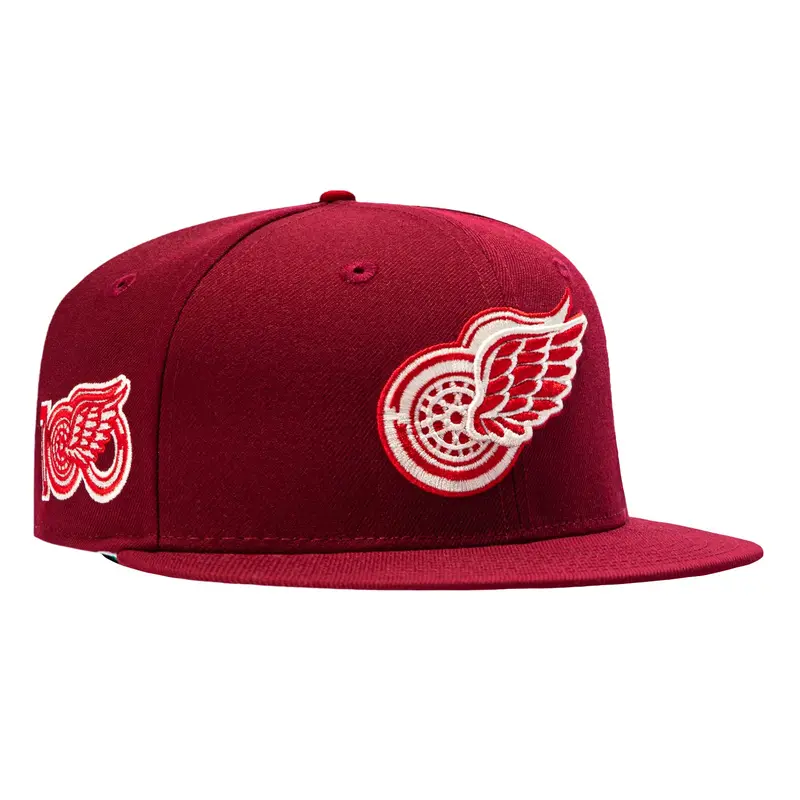 New Era 59Fifty Detroit Red Wings Centennial Anniversary Cap – Cardinal