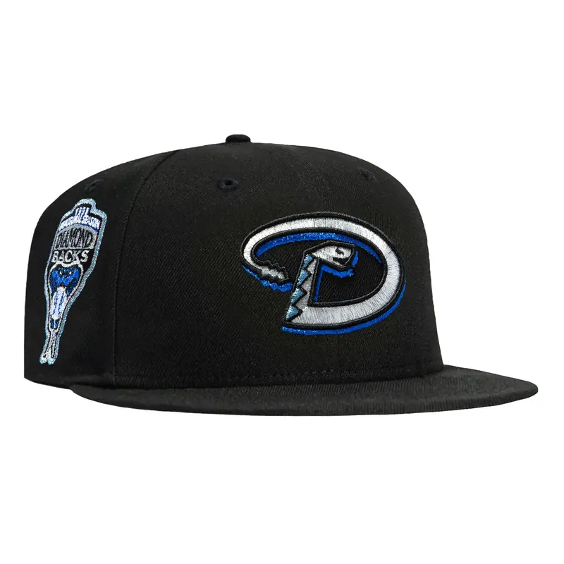 New Era 59Fifty Diamondbacks Inaugural D Hat – Black, Metallic Silver & Light Blue
