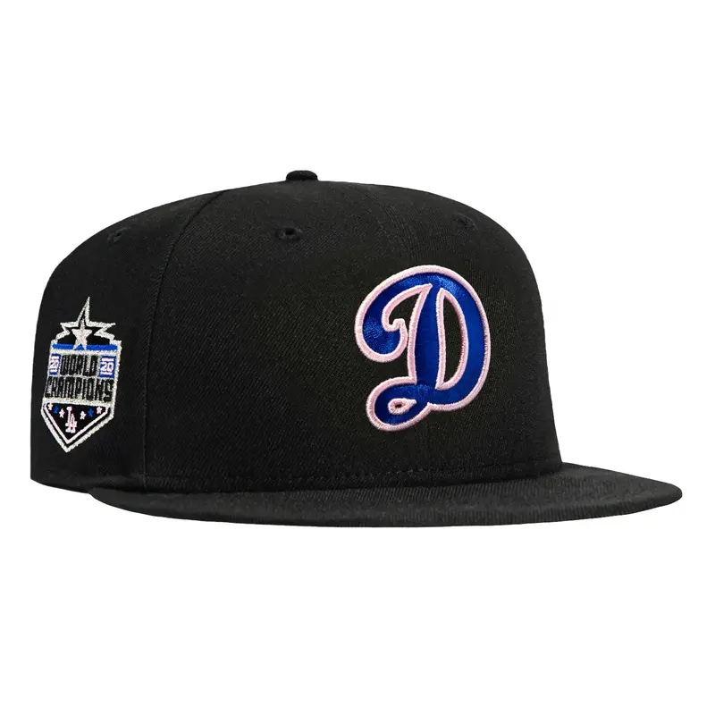 New Era 59Fifty Dodgers 2020 World Series Champions Glow Cap – Black, Royal & Pink