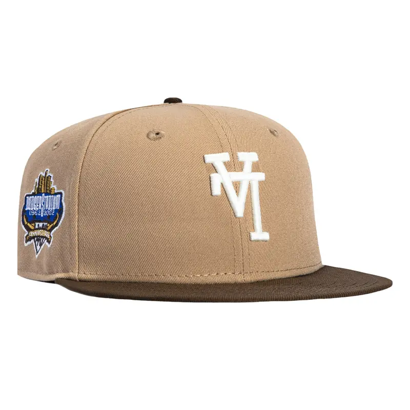 New Era 59Fifty Dodgers 40th Stadium Anniversary Cap – Upside-Down Patch, Khaki & Brown