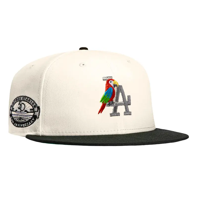 New Era 59Fifty Dodgers 50th Anniversary Stadium Parrot Cap – White/Black