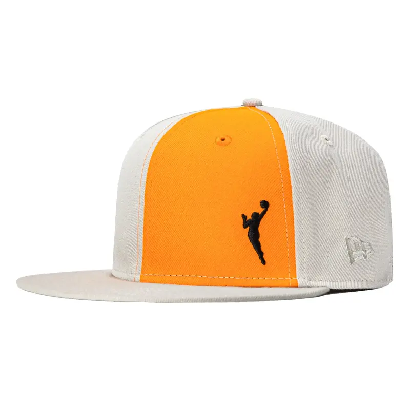 New Era 59Fifty Indiana Fever WNBA Cap – Stone & Light Orange Flawless Logo Design