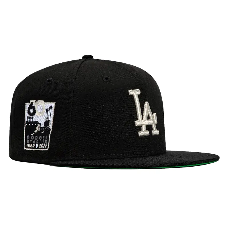 New Era 59Fifty LA Dodgers 60th Stadium Anniversary Cap – Black & Metallic Silver