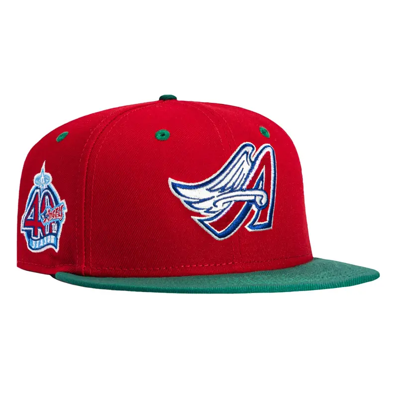 New Era 59Fifty Los Angeles Angels 40th Anniversary Holiday Cap – Red & Kelly Green