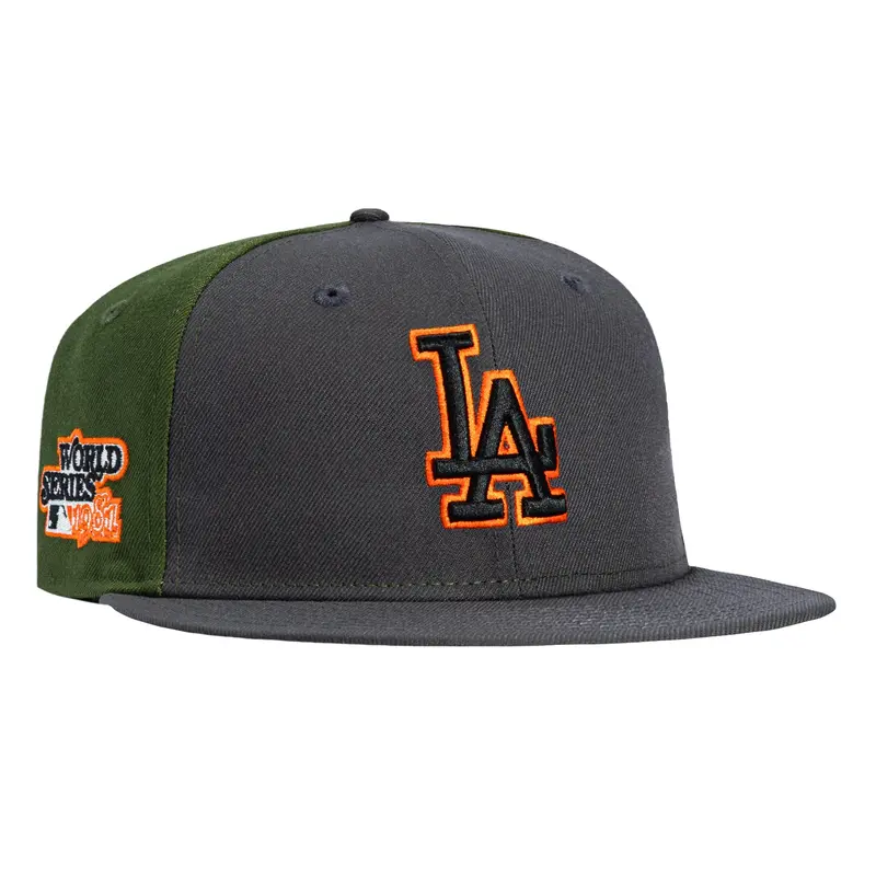 New Era 59Fifty Los Angeles Dodgers 1981 World Series Rail Cap – Graphite & Olive