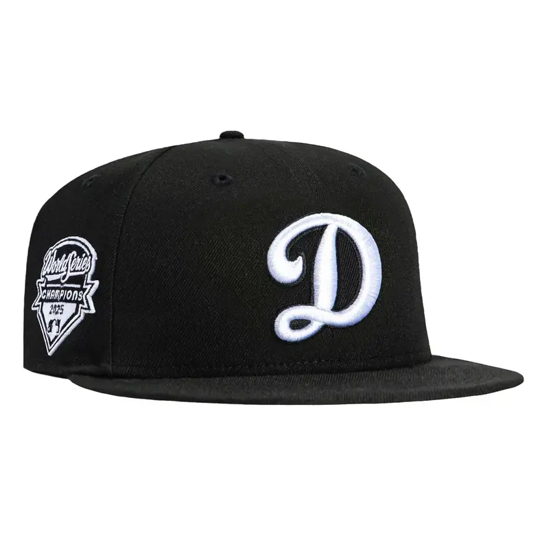 New Era 59Fifty Los Angeles Dodgers 2025 World Series Champions Edition Cap – Black & White