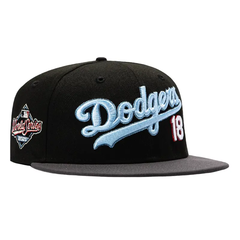 New Era 59Fifty Los Angeles Dodgers 2025 World Series Yoshinobu Yamamoto Tribute Cap – Black & Graphite
