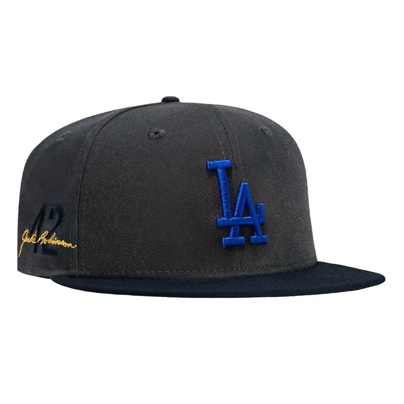 New Era 59Fifty Los Angeles Dodgers Jackie Robinson #42 Tribute Hat – Graphite, Navy & Royal