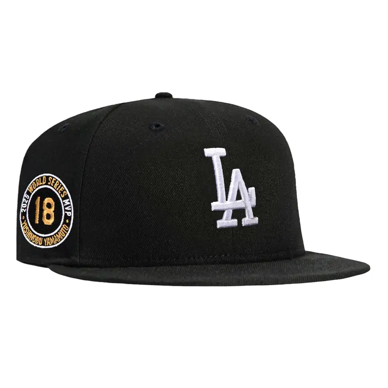 New Era 59Fifty Los Angeles Dodgers Yoshinobu Yamamoto 2025 World Series MVP Hat – Black