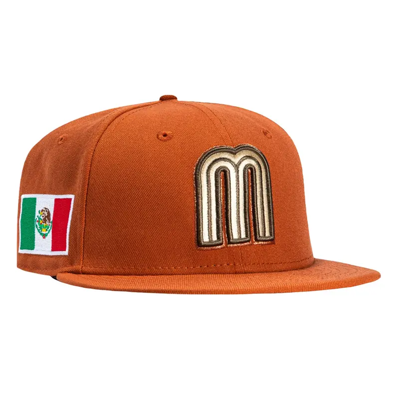 New Era 59Fifty Mexico World Baseball Classic Flag Patch Cap – Burnt Orange, Brown & Copper