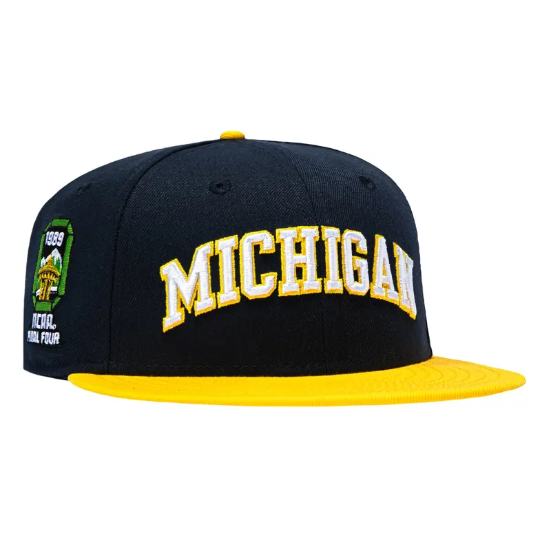 New Era 59Fifty Michigan Wolverines 1989 Final Four Commemorative Cap – Navy & Yellow