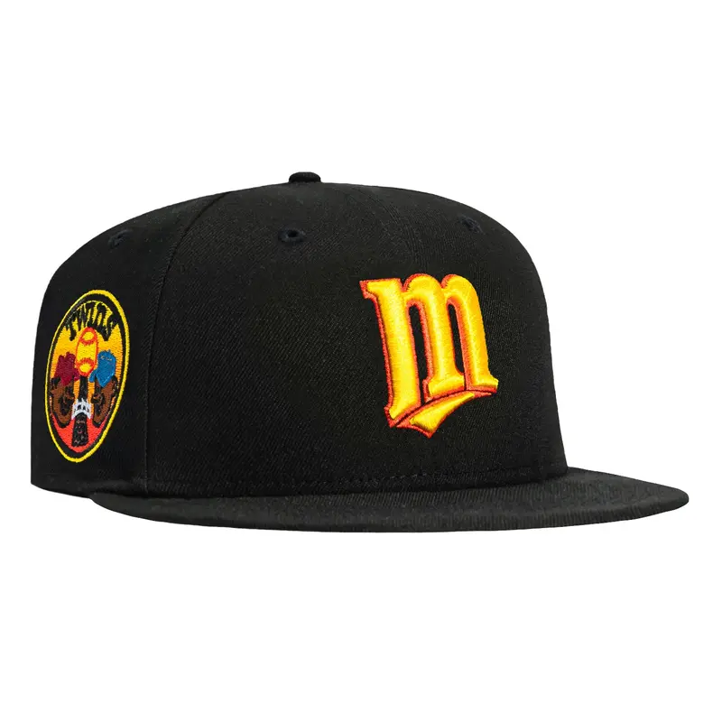 New Era 59Fifty Minnesota Twins 1972 Alternate Logo Cap in Black, Yellow, Orange