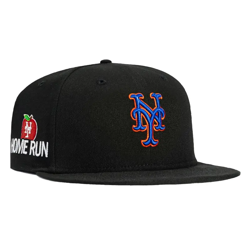 New Era 59Fifty New York Mets Home Run Patch Cap – Black, Royal & Orange