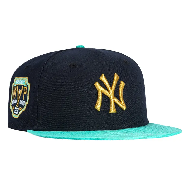 New Era 59Fifty New York Yankees Aaron Judge MVP Commemorative Cap – Navy, Mint & Metallic Gold