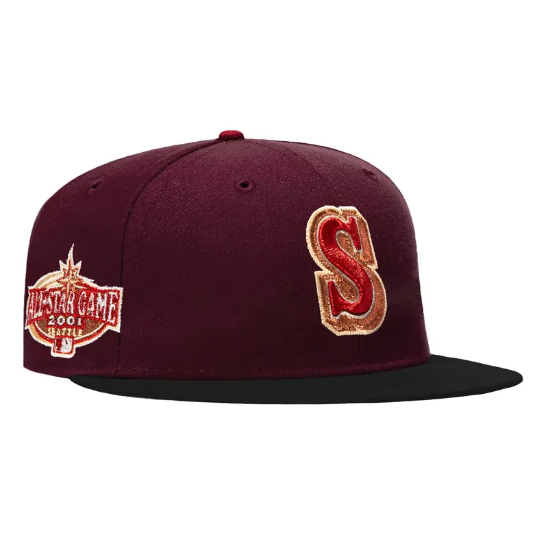 New Era 59Fifty Rotten Apple Seattle Mariners 2001 All-Star Game Hat – Maroon & Black