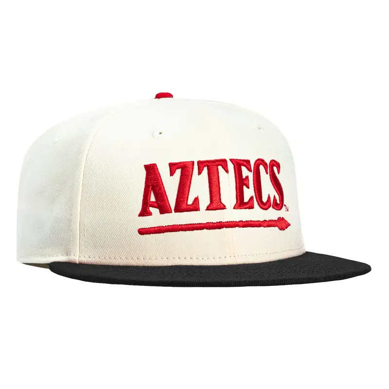 New Era 59Fifty San Diego State Aztecs Wordmark Cap – White & Black