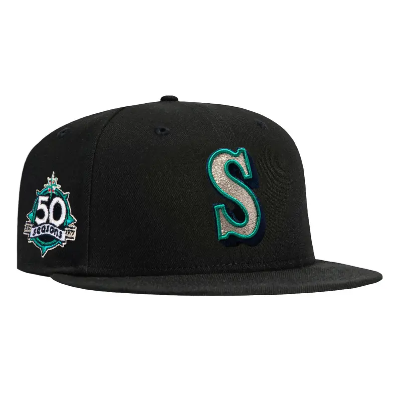 New Era 59Fifty Seattle Mariners 50th Anniversary Collector Hat – Black
