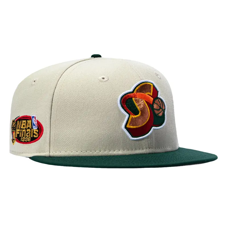 New Era 59Fifty Seattle SuperSonics 1996 NBA Finals Alternate Cap – Stone & Green