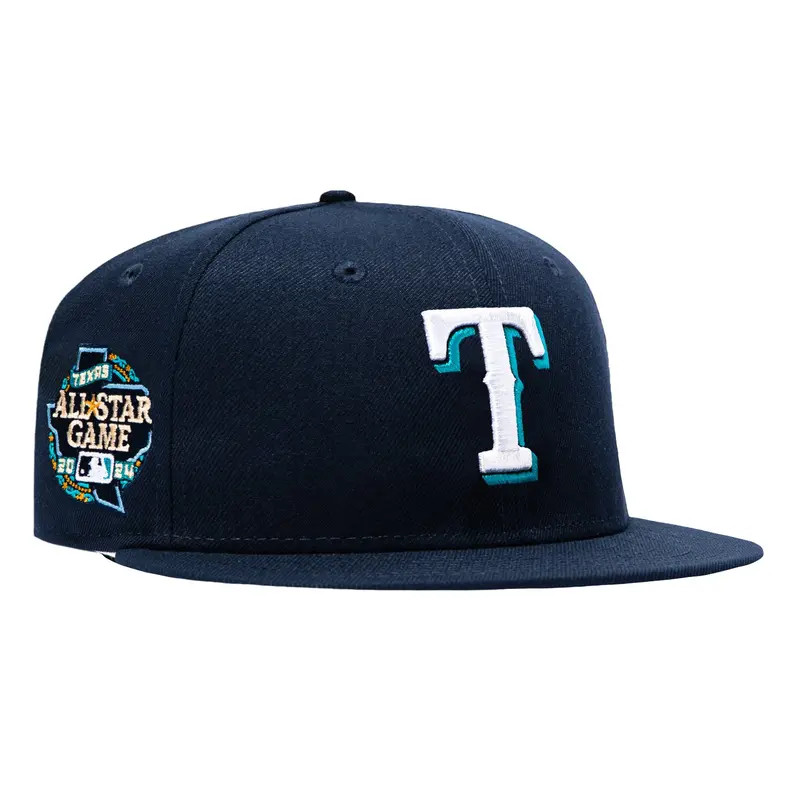 New Era 59Fifty Texas Rangers 2024 All-Star Game Baseball Cap – Navy & Teal