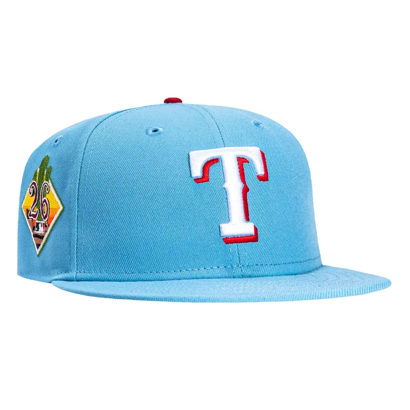 New Era 59Fifty Texas Rangers 2026 Spring Training Cap – Light Blue Arizona Cactus League Hat