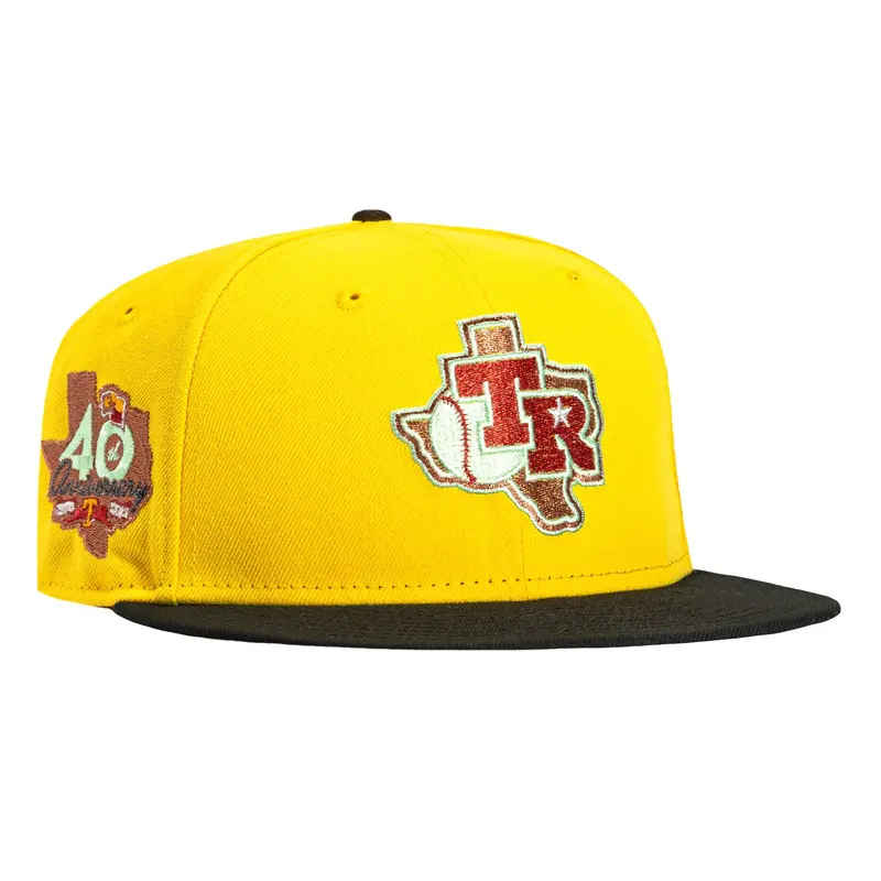 New Era 59Fifty Texas Rangers 40th Anniversary Cap – Yellow & Black