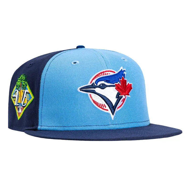 New Era 59Fifty Toronto Blue Jays 2026 Alternate Rail Spring Training Cap – Light Blue & Light Navy Florida Hat